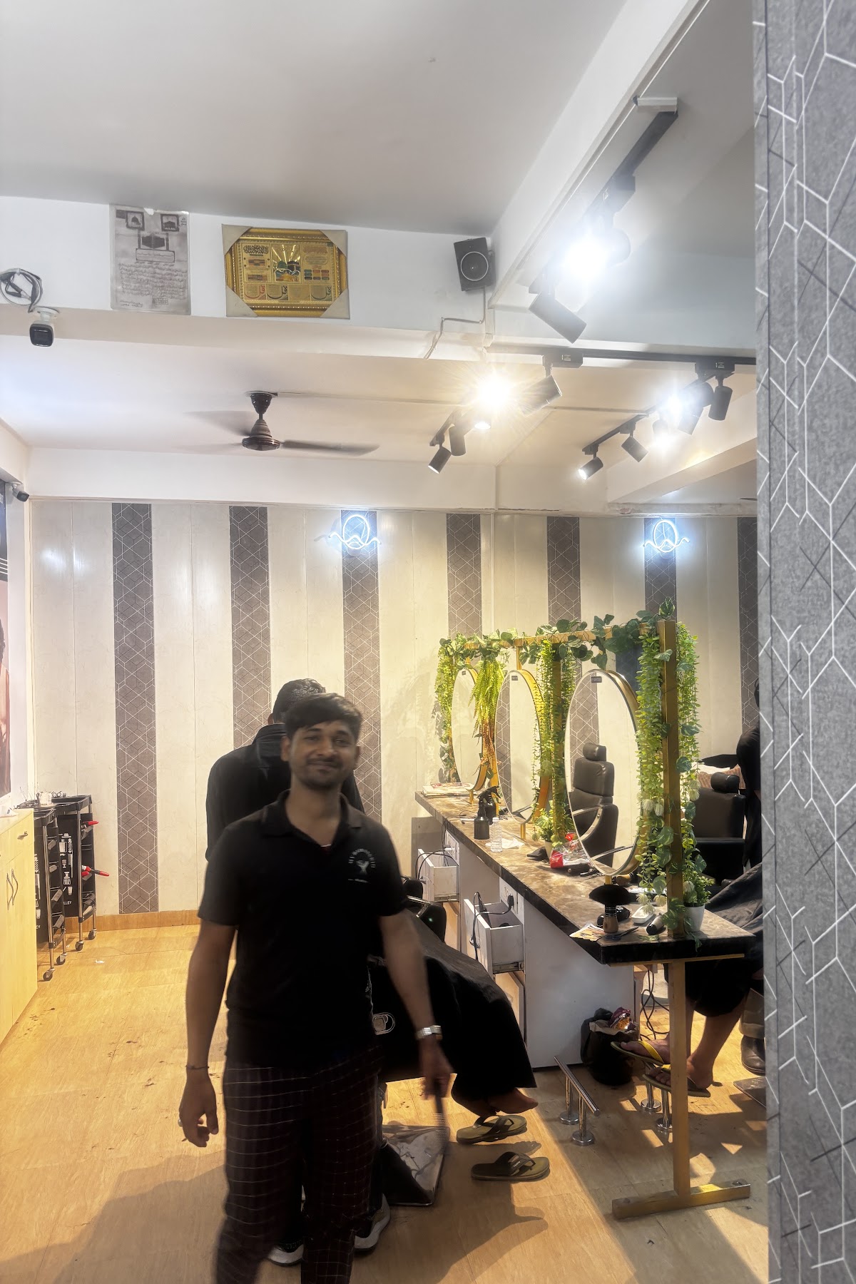 Styling stations and mirrors inside My Hair Studio